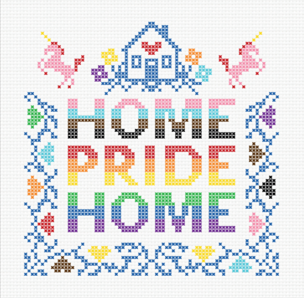 Home Pride Home Free Cross Stitch Pattern from Ikea